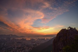 香江冬之晨曦、夕暮與夜色縮時